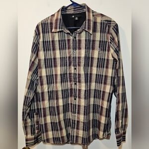 Volcom Workwear Plaid Long Sleeve Shirt Men's Large Read
